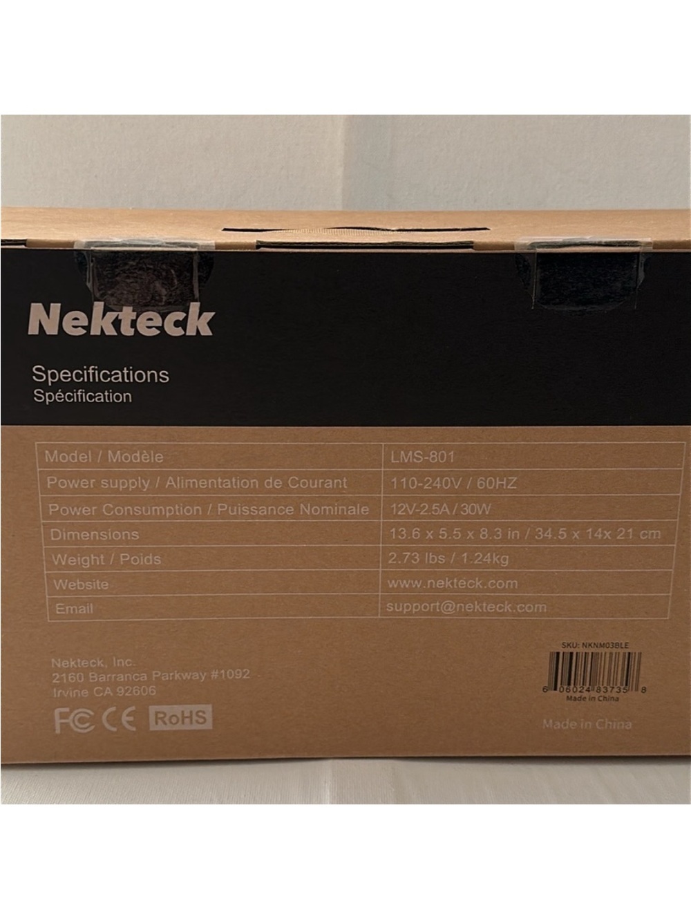 NEKTECK Shiatsu Neck & Back Massager w/Heat in Carrying Bag NWB 🎁FATHERS DAY GFT - Picture 12 of 15